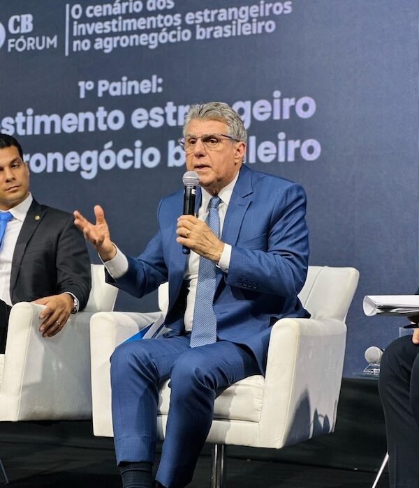 O consultor-chefe da Blue Solutio, Romero Jucá, no Fórum Correio Braziliense sobre investimentos estrangeiros no agronegócio brasileiro
